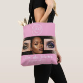 Rosa Schrift-Logo-Foto-Makeup-Studio Tasche (Von Nahem)