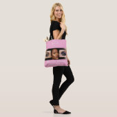 Rosa Schrift-Logo-Foto-Makeup-Studio Tasche (Am Model)