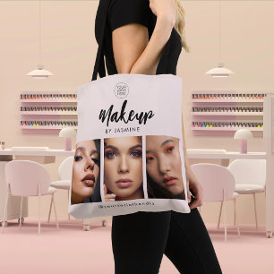 Rosa Schrift-Logo-Foto-Makeup-Studio  Tasche