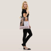 Rosa Schrift-Logo-Foto-Makeup-Studio Tasche (Am Model)