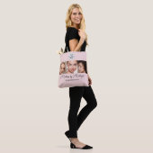 Rosa Schrift-Logo-Foto-Makeup-Studio Tasche (Am Model)