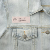Rosa Schrift-Logo Haar-Make-up Namensschild (Beispiel)