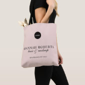 Rosa Schrift-Logo Haar-Make-up-Studio Tasche (Von Nahem)