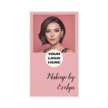 Rosa Schrift-Logo QR-Code Foto Make-up