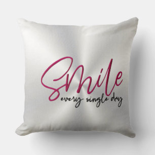 Rosa Schrift Silber Glam Motivations-Wurfkissen Kissen