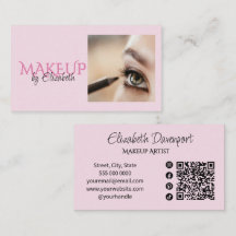 Rosa Schrift-Sozial-Symbol QR-Code Foto Make-up