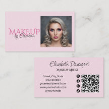Rosa Schriftzug Social Icon QR Code Foto Make-up