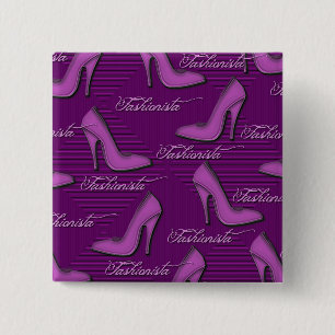 Rosa Schuhe-Mode-Button Button
