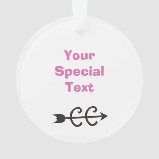 Rosa Schuhschmuck Ornament (Rückseite)