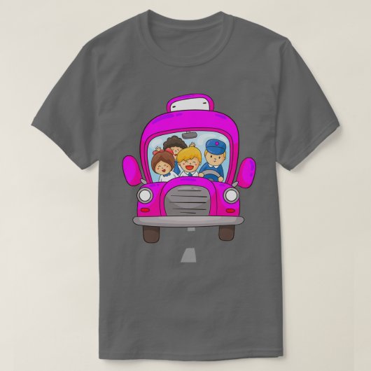 Rosa Schulbuskostüm Perfektes Geschenk für Mann T-Shirt (Design vorne)