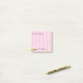 Rosa Schulradiergummis addieren Namens3x3 Post-it Klebezettel (Auf Schreibtisch)