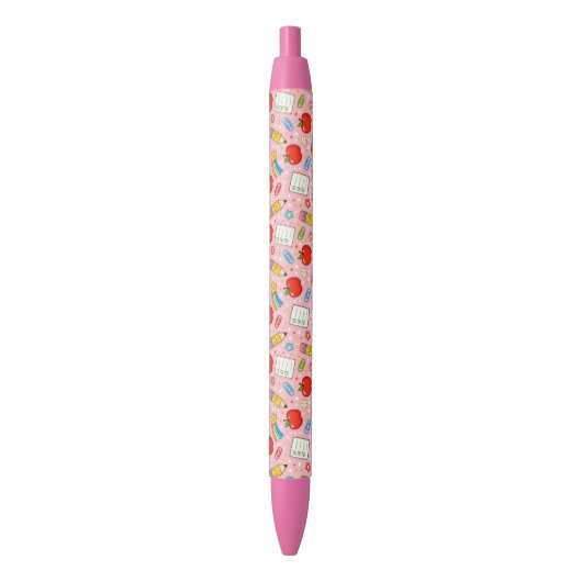 Rosa Schulstift für Kinder Kugelschreiber (Vorderseite Vertikal)