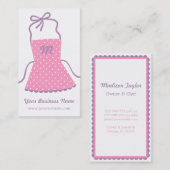 Rosa Schürze-Koch, der Catering-Geschäfts-Karten Visitenkarte (Vorne/Hinten)