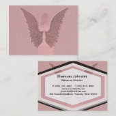 Rosa Schutzengel Visitenkarte (Vorne/Hinten)