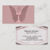 Rosa Schutzengel Visitenkarte (Vorne/Hinten)