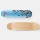 Rosa Schwalben-und Kirschblüten-Plattform Skateboard (Horizontal)