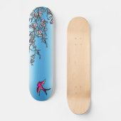 Rosa Schwalben-und Kirschblüten-Plattform Skateboard (Vorderseite)