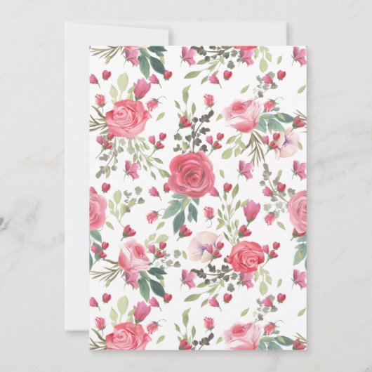 Rosa Schwanendusche Einladung (Rückseite)