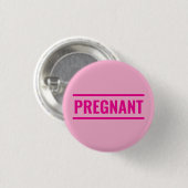 Rosa schwanger button (Vorne & Hinten)