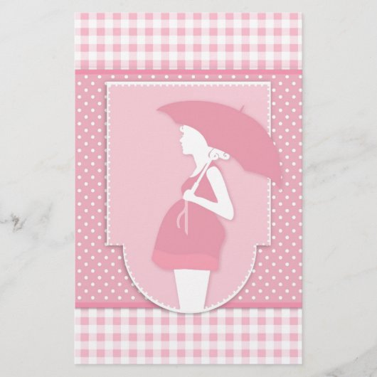 rosa Schwangerschaft Briefpapier (Vorderseite)