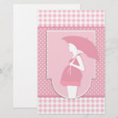 rosa Schwangerschaft Briefpapier (Vorne/Hinten)