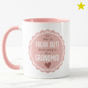 Rosa Schwangerschaftsankündigung Neue Oma Tasse