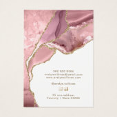 Rosa schwarz-agile Halskette-Grafikkarte (Rückseite)