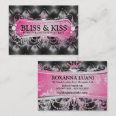 Rosa Schwarz-Büschel des Glücks-311 metallisch Visitenkarte (Vorne/Hinten)