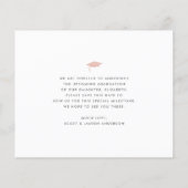 Rosa Schwarz Foto Rett Datum Einladung (Rückseite)