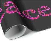 Rosa schwarz geschenkpapier (Rolleneckpunkt)