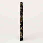 Rosa, Schwarz-Gold-Foil-Monogramm Case-Mate iPhone Hülle (Hinten/Links)