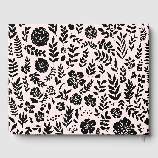 Rosa | Schwarz | Goldhochzeit Gästebuch (Rückseite)