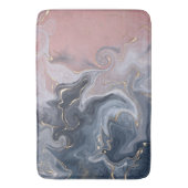 Rosa Schwarz Grau dekorativer Wasserfarbenmarmor Badematte (Vorderseite Vertikal)