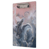 Rosa Schwarz Grau dekorativer Wasserfarbenmarmor Klemmbrett (Links)