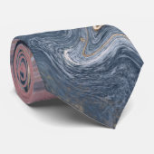 Rosa Schwarz Grau dekorativer Wasserfarbenmarmor Krawatte (Gerollt)