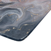 Rosa Schwarz Grau Dekorativer Wasserfarbenmarmor Schneidebrett (Ecke)