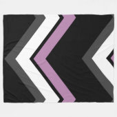 Rosa, schwarz, grau und weiß Zickzack Fleecedecke (Vorderseite (Horizontal))