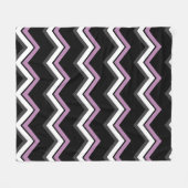 Rosa, schwarz, grau und weiß Zickzack Fleecedecke (Vorderseite (Horizontal))