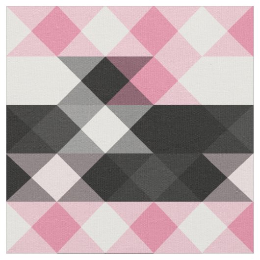 rosa schwarz grau weiß geometrisch stoff (Nahaufnahme)