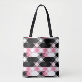 rosa schwarz grau weiß geometrisch tasche (Vorderseite)