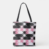 rosa schwarz grau weiß geometrisch tasche (Rückseite)