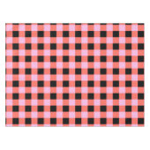Rosa-schwarz kariertes Gingham-Muster Tischdecke (Vorderseite (Horizontal))