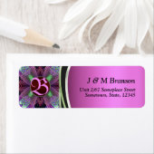 Rosa Schwarz Monogram Fraktal Art Address Label (Insitu)