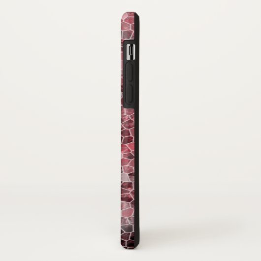 Rosa Schwarz, Mosaikfliesen Case-Mate iPhone Hülle (Hinten/Links)