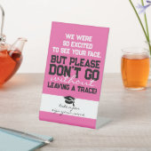 Rosa Schwarz Niedliches Gästebuch Abschluss Sockelschild (In SItu)