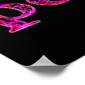 Rosa schwarz poster (Ecke)