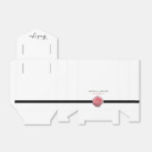 Rosa-Schwarz-Ribbon-Hochzeit Geschenkschachtel (Ungefaltet)
