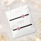 Rosa-Schwarz-Ribbon-Hochzeit Geschenktütchen (Ausgeschnitten)