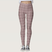 Rosa Schwarz Schottenmuster Klassisches Muster Leggings (Vorderseite)
