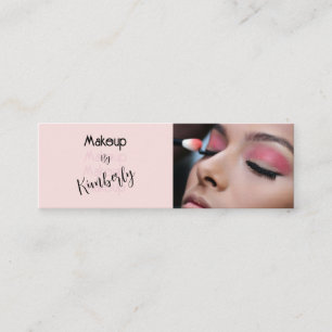 Rosa Schwarz Schrift Foto-Make-up Mini Visitenkarte